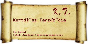 Kertész Tarzícia névjegykártya